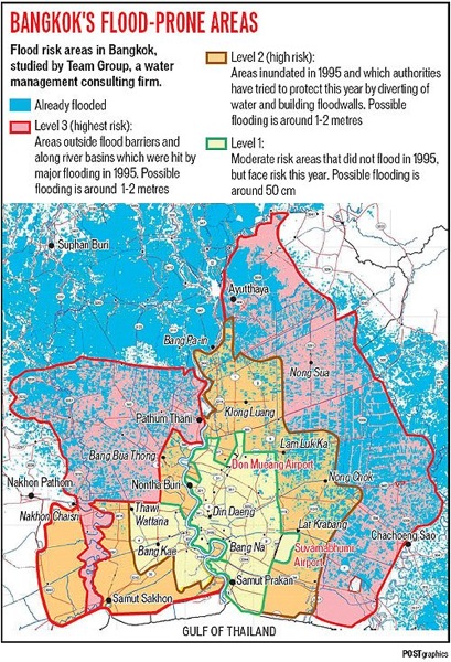 2011 10 13 bangkok flooding map