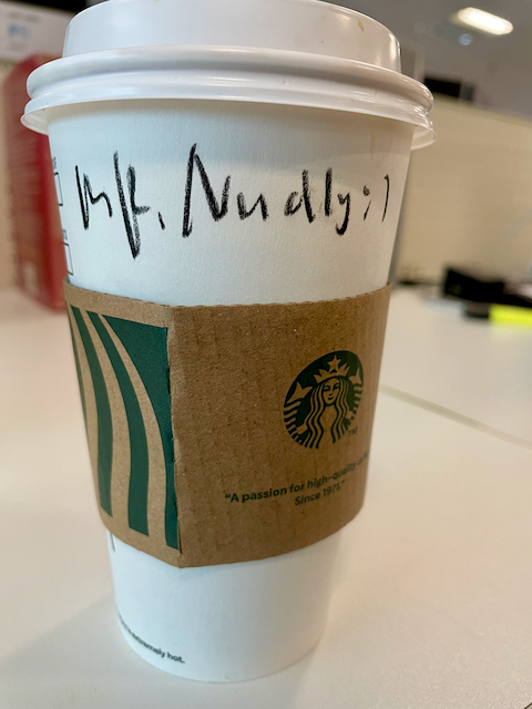 Mr. Nudly Starbucks
